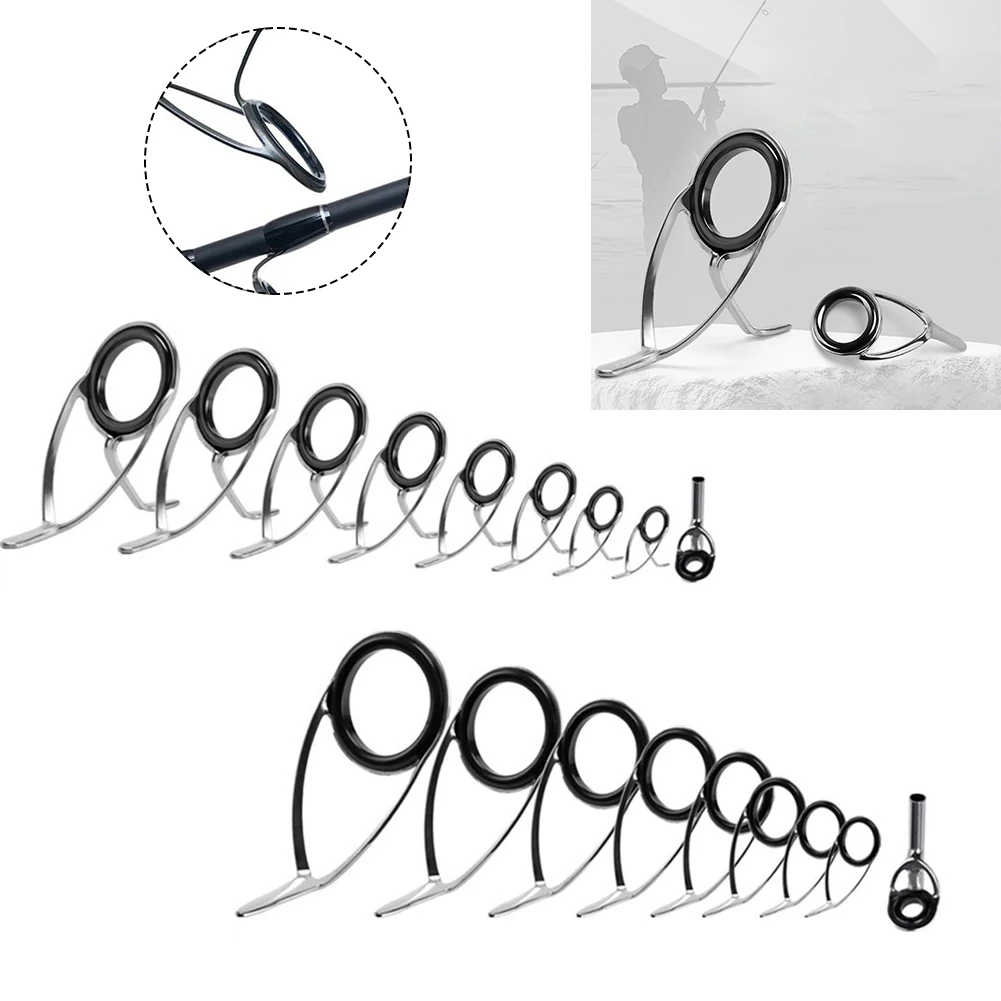 9pcs Fishing Rod Top Ring Tip  - Fishing Rod Repair Kit 评论和价格