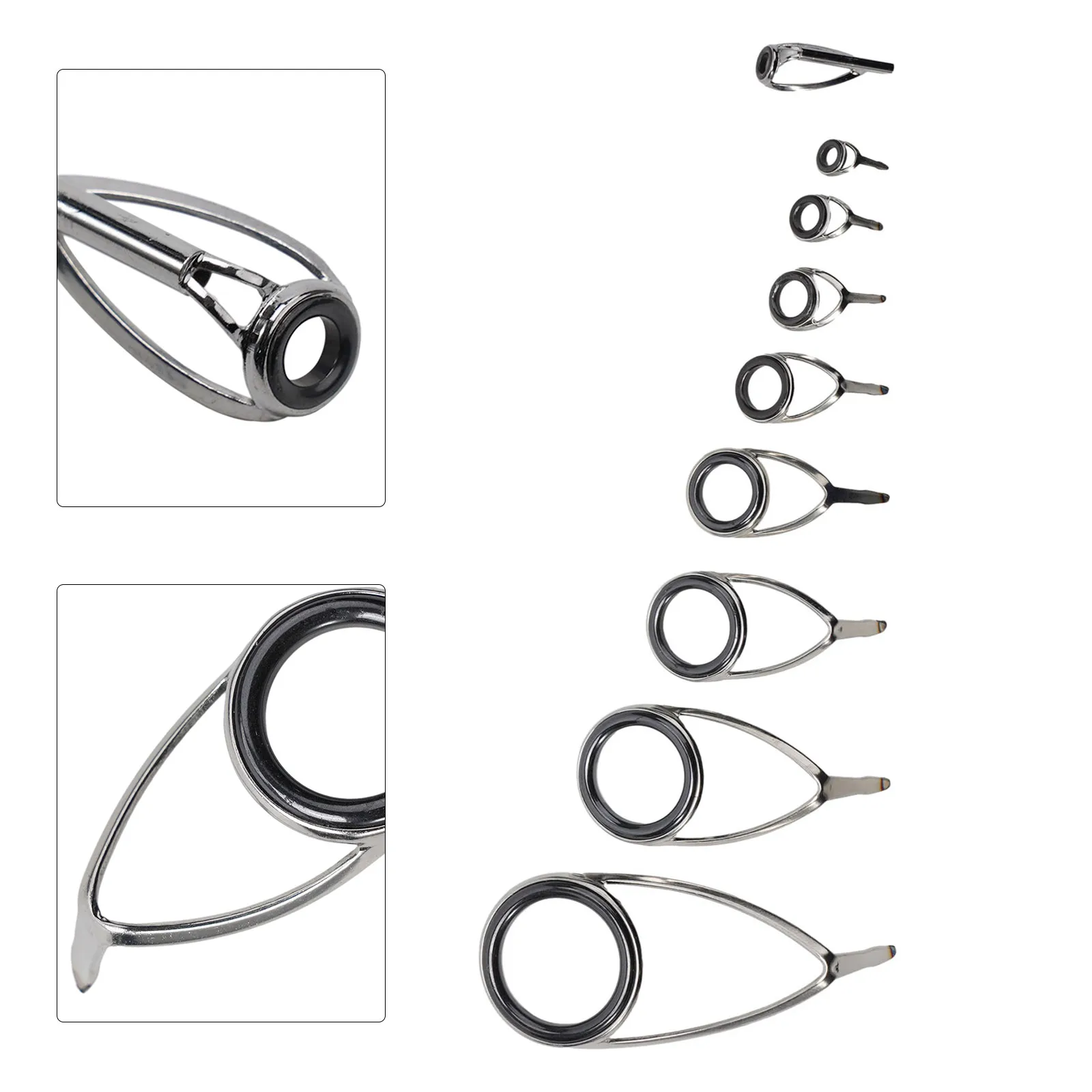 9pcs Fishing Rod Top Ring Tip  - Fishing Rod Repair Kit 评论和价格